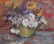 Rosen und Sonnenblumen nach van Gogh